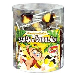 Lízanka Banánovo-čokoládová srdiečko 8g