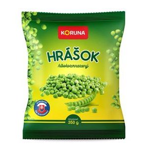 Koruna - Hlbokomrazený zelený Hrášok 350g