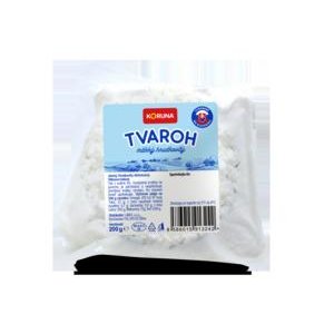 Koruna - Tvaroh jemný, hrudkovitý, nízkotučný, vákuovo balený 200g