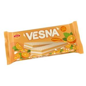 Vesna oblátka s krémovou pomarančovou a mliečnou náplňou 50g